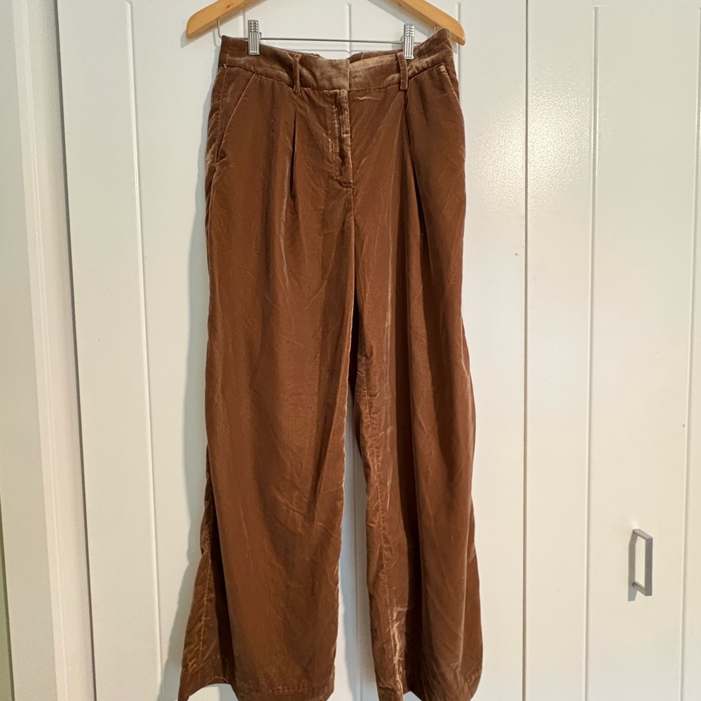 LOFT Outlet | High-Rise Tan Wide-Leg Pants